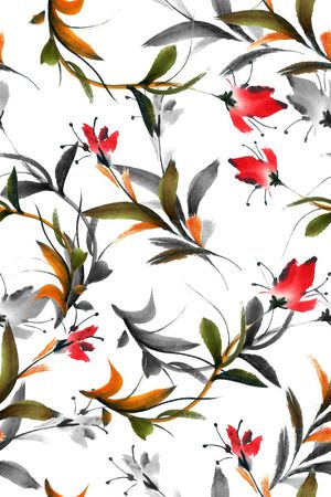 水墨印花华亿平台图片