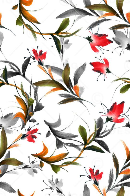 水墨印花华亿平台图片