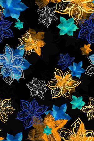 艺术花卉印花华亿平台图片