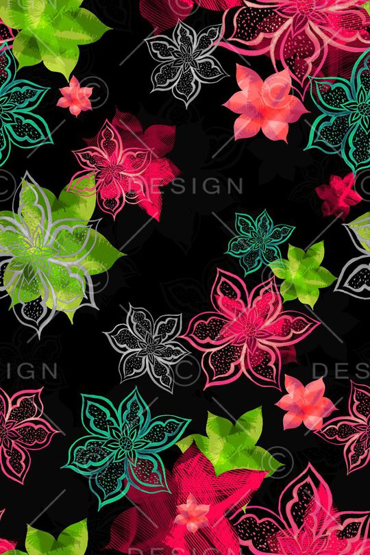 艺术花卉印花华亿平台图片