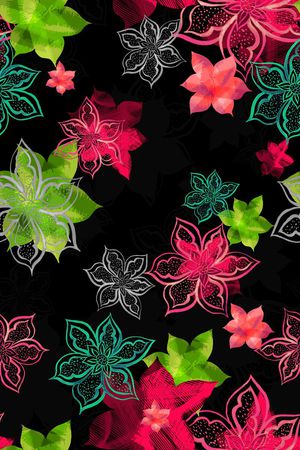 艺术花卉印花华亿平台图片