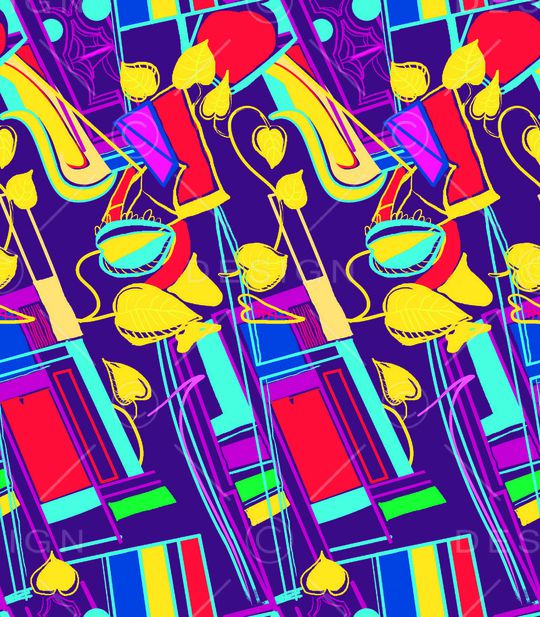 格子印花华亿平台图片