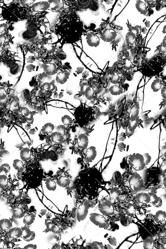 水墨印花华亿平台图片