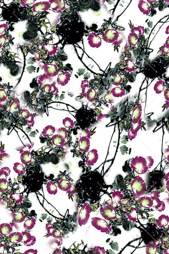 水墨印花华亿平台图片