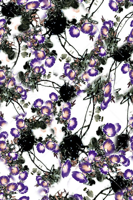 水墨印花华亿平台图片