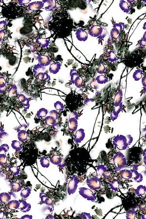 水墨印花华亿平台图片