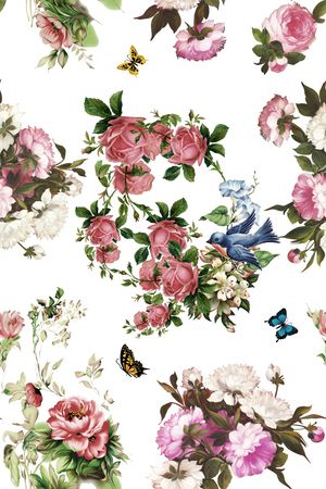 蝴蝶印花华亿平台图片