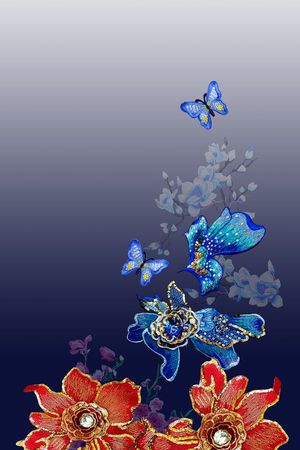 刺绣绣花印花华亿平台图片