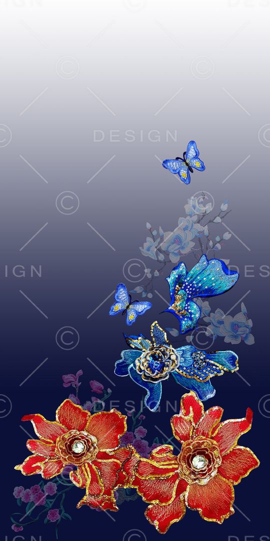 刺绣绣花印花华亿平台图片