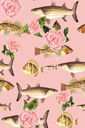 热带鱼印花华亿平台图片