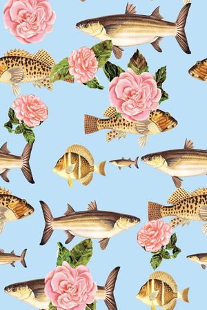 热带鱼印花华亿平台图片