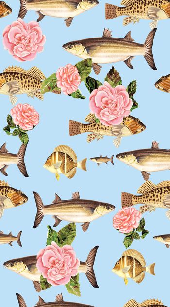 热带鱼印花华亿平台图片