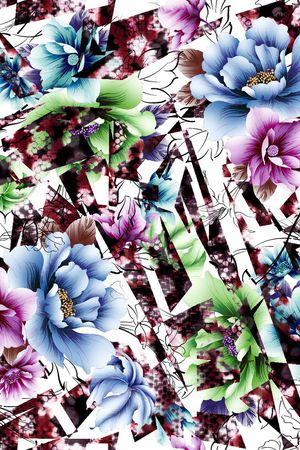 抽象印花华亿平台图片