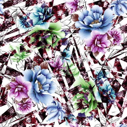 抽象印花华亿平台图片