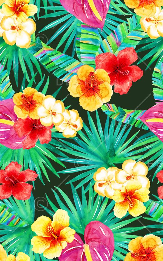 热带粽叶印花华亿平台图片