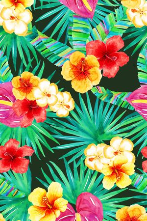 热带粽叶印花华亿平台图片