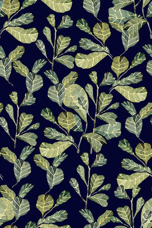 树叶印花华亿平台图片