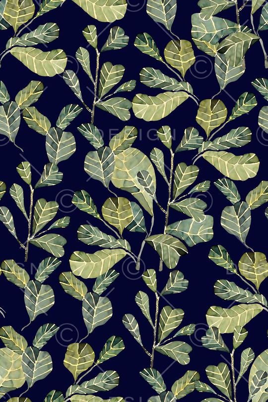 树叶印花华亿平台图片