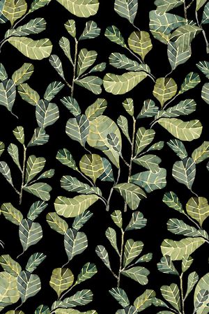 树叶印花华亿平台图片