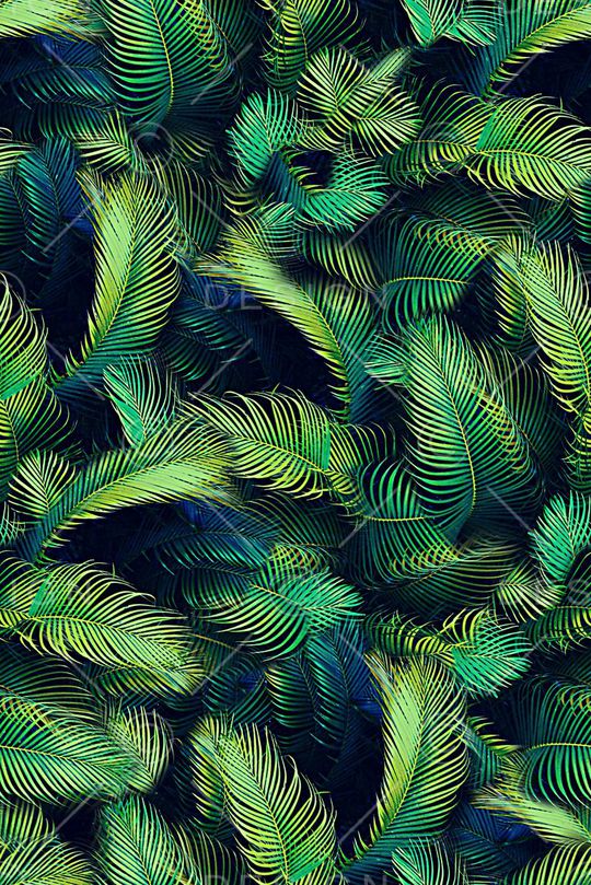 抽象手绘水彩画植物树叶印花印花华亿平台图片