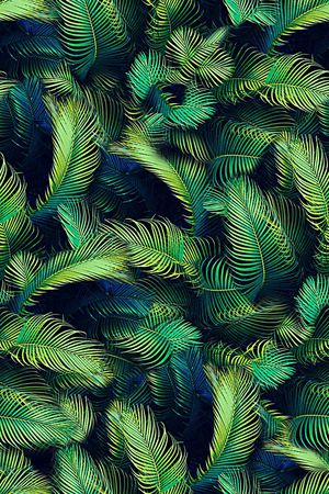 抽象手绘水彩画植物树叶印花印花华亿平台图片