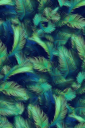 抽象手绘水彩画植物树叶印花印花华亿平台图片