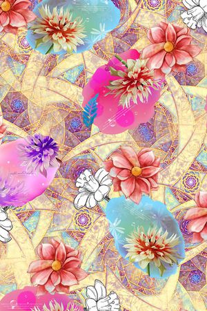 抽象印花华亿平台图片