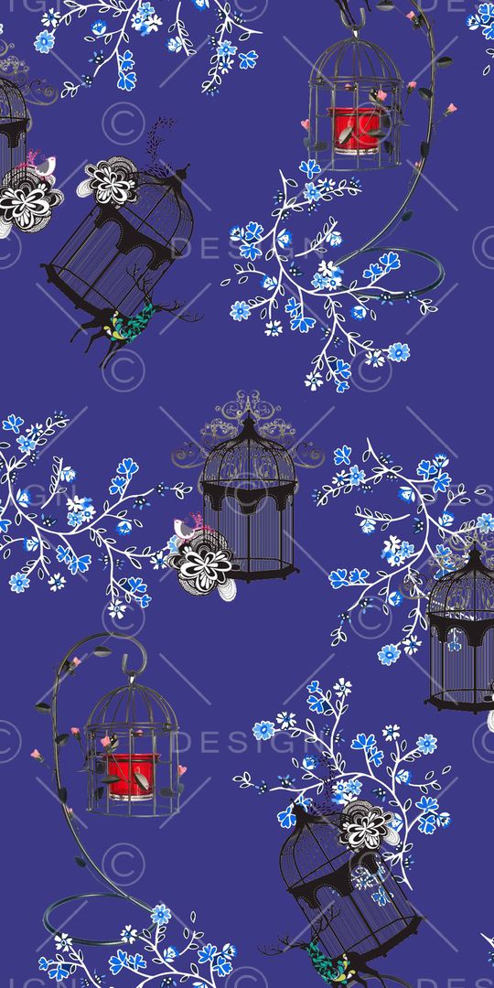 鸟笼印花华亿平台图片