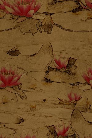 荷花印花华亿平台图片