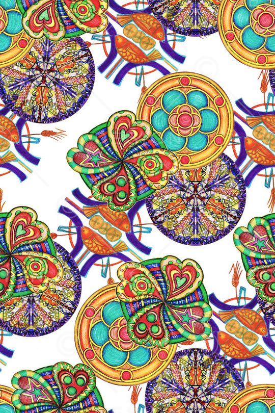 趣味几何印花华亿平台图片