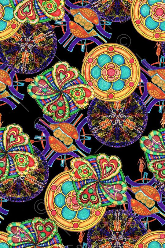 趣味几何印花华亿平台图片