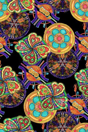 趣味几何印花华亿平台图片