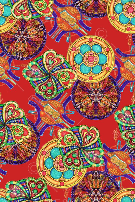 趣味几何印花华亿平台图片