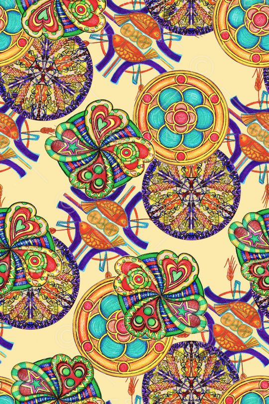 趣味几何印花华亿平台图片