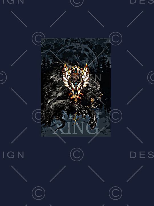 抽象手绘动物狼头字母几何印花印花华亿平台图片