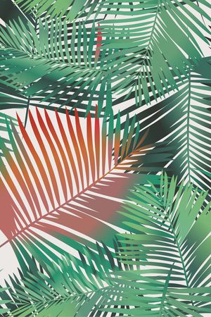 棕榈叶印花华亿平台图片