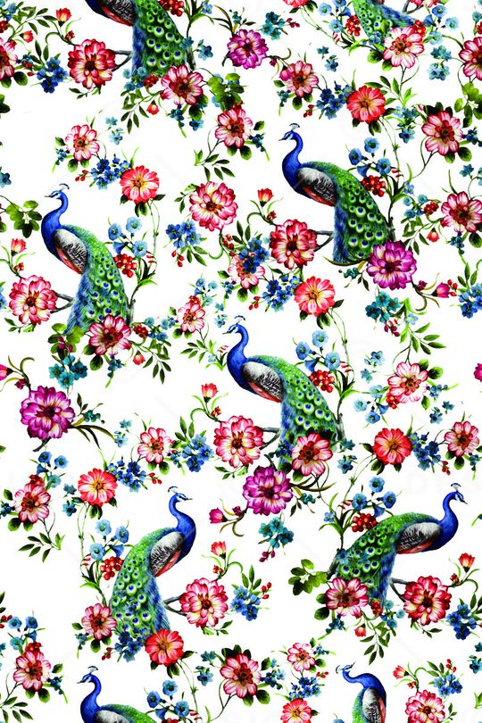 孔雀印花华亿平台图片