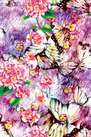 花卉印花华亿平台图片