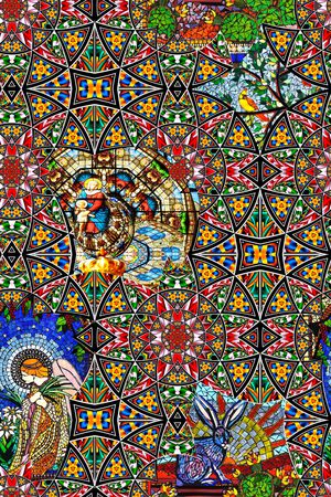 几何印花华亿平台图片