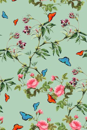 花卉印花华亿平台图片