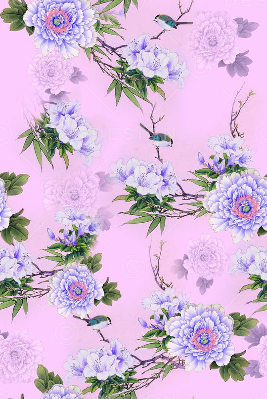 旗袍面料花印花华亿平台图片