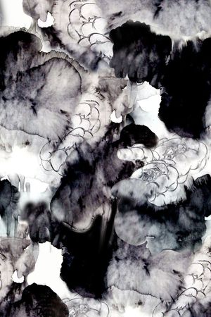 抽象花卉印花华亿平台图片