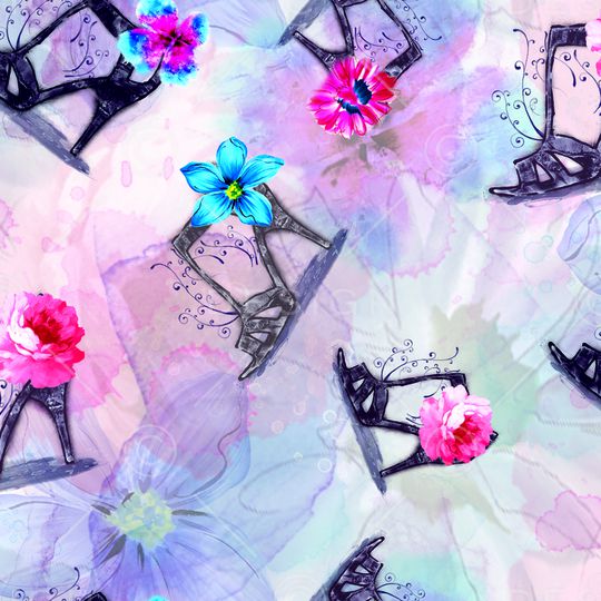 花卉印花华亿平台图片