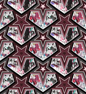 五角星印花华亿平台图片