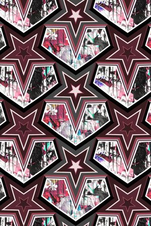 五角星印花华亿平台图片