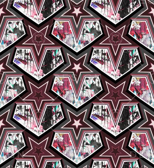 五角星印花华亿平台图片