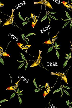 花鸟印花华亿平台图片