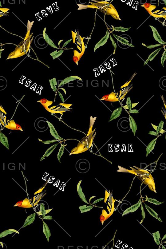 花鸟印花华亿平台图片