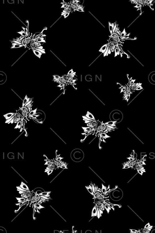 蝴蝶印花华亿平台图片