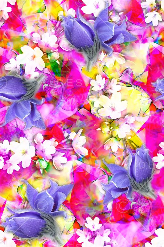 花卉印花华亿平台图片